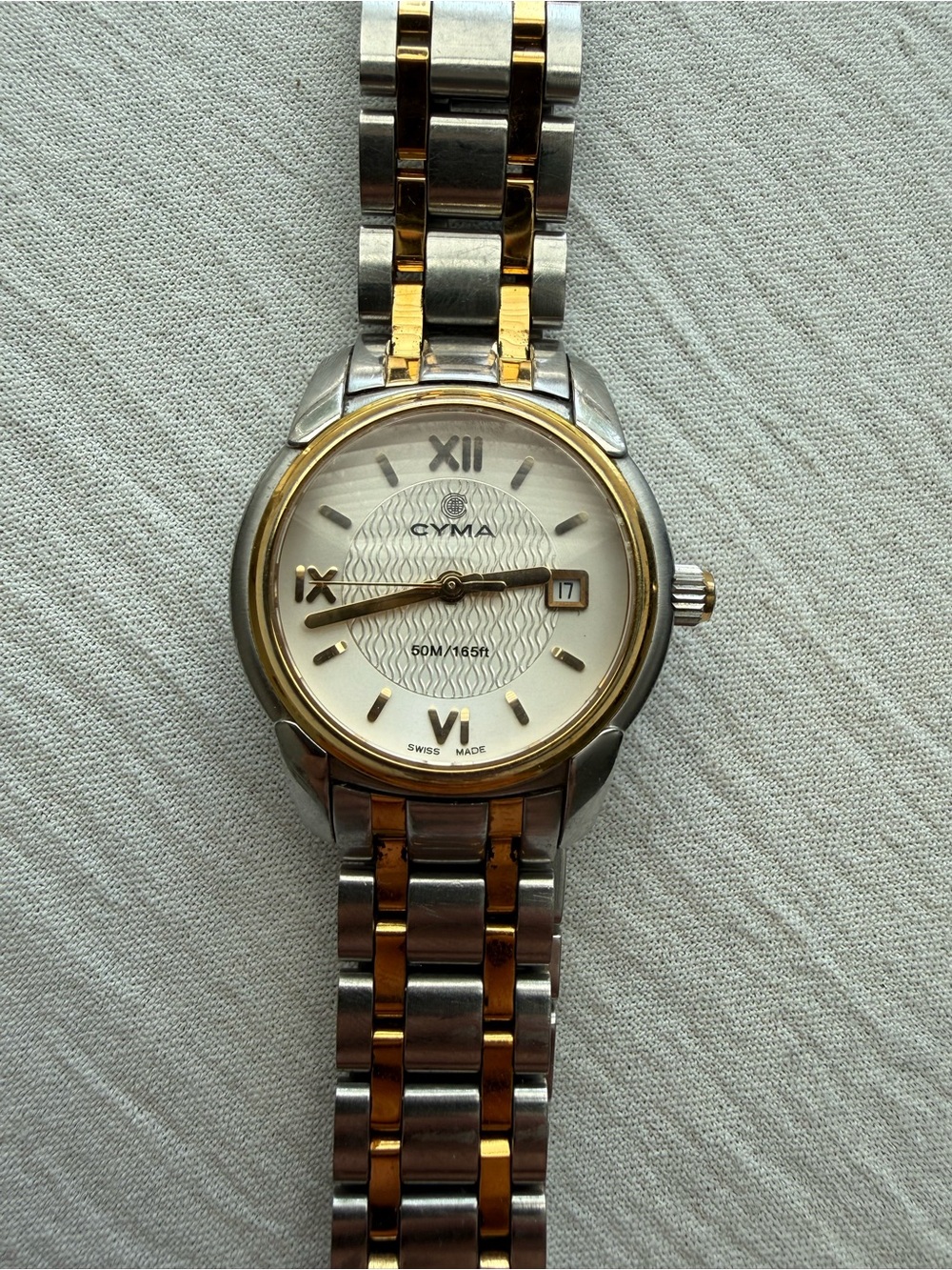 Cyma Le Locle 50m 28mm Swiss Quartz Watch 5.75”